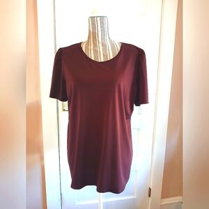 Philosophy burgundy puff sleeve top - xl